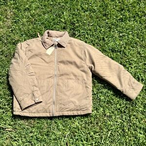 NWT Oversized Brushed Olive Corduroy Collar Jacket